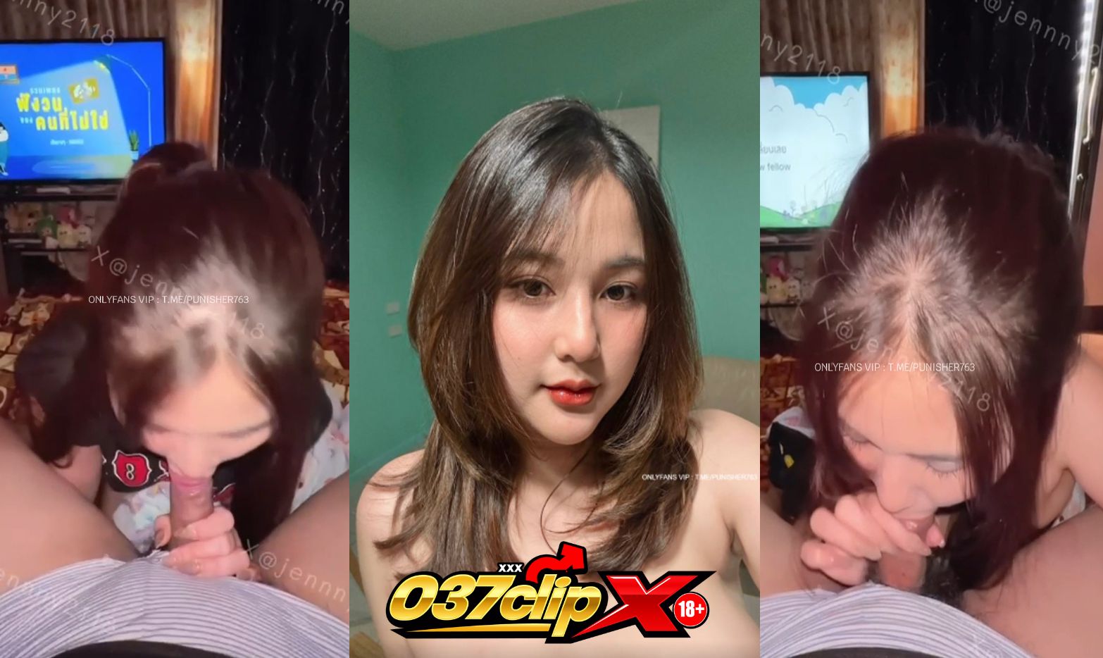 คลิปหลุด Onlyfans Jennny2118 น้องเจนนี่ เป็นเมนเย็ดไม่ได้ นั่งดูดควยให้แฟนหนุ่มอมมิดด้าม สกิลการใช้ปากเทพจัด ทนไม่ไหวแตกใส่ปากอย่างฟิน